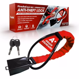 Heavy-Duty Steering Wheel Lock with Security Keys – Anti-Theft Car Lock