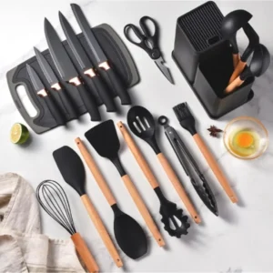 19 Kitchen Set Utensils Set- black 19 Pcs Set